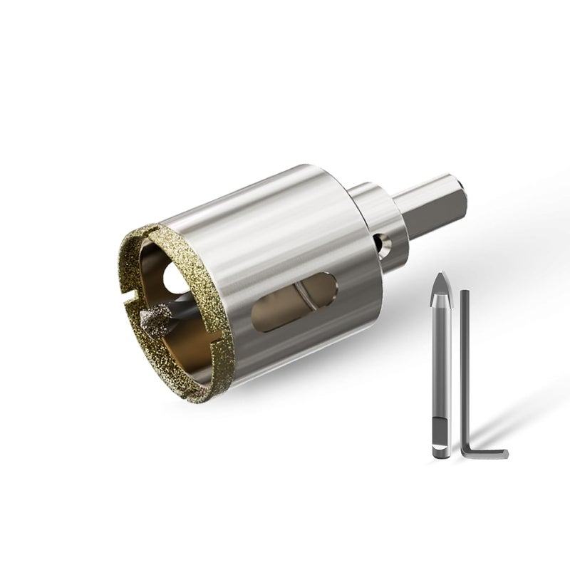 CSOOM 1-3/8"（35mm） Diamond Hole Saw with Center Drill Bit, One-Touch Positioning, Easy to Penetrate Hard Materials Such as Ceramic, Tile, Glass, Granite, Marble, etc. - Image 1